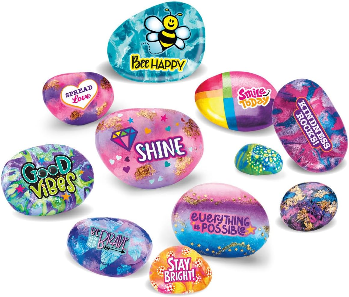 Cra-Z-Art Shimmer ‘n Sparkle Inspirational Rock Art Activity Kit for Kids