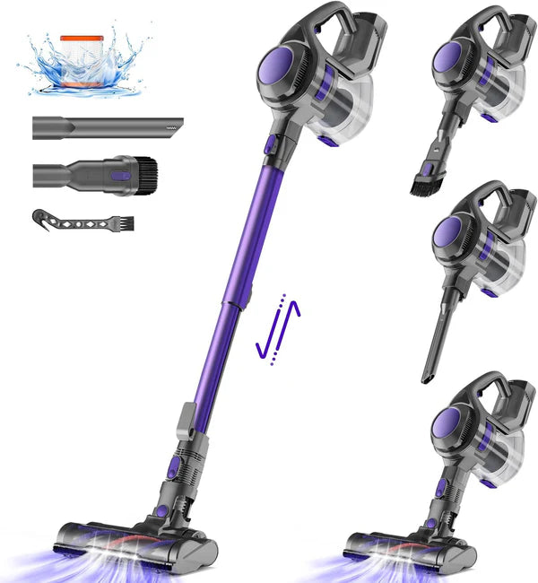 AUTHMIC Cordless Vacuum Cleaner For Pet Hair, Carpets & Hard Floors