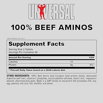 Universal, 100% Beef Aminos 400tab