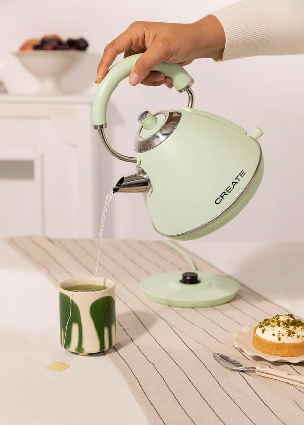 CREATE Retro Stylance 1L Electric Kettle, Green