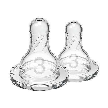 Dr. Brown's Level 3 (6m+) Silicone Narrow Nipple, 2-Pack