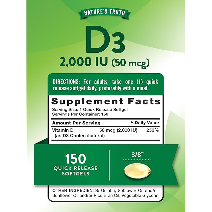 Nature’s Truth Vitamin D3 2,000 IU