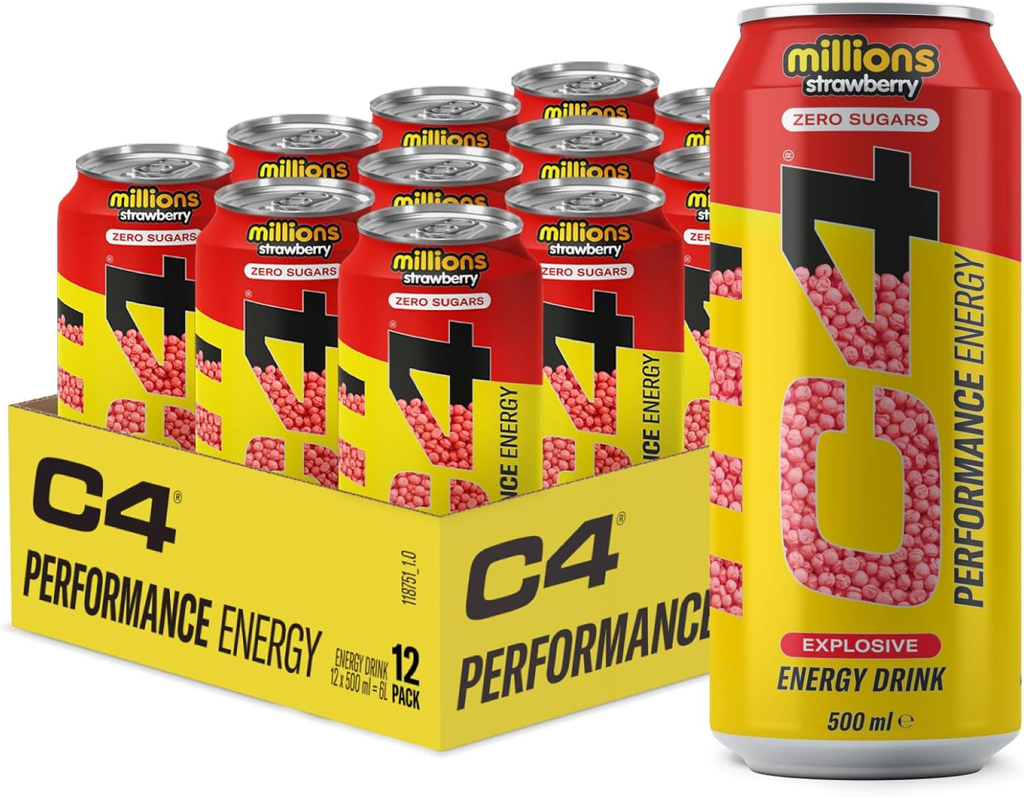 C4 Performance Energy Drinks 500ml x 12 can