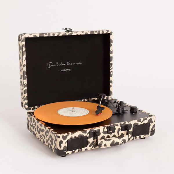 CREATE Don't Stop The Music, Record Player Compact With Bluetooth Usb, Sd, Microsd And Mp3