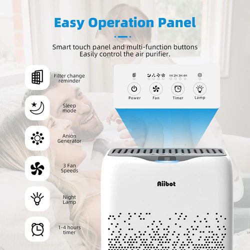 AIIBOT Air Purifier with HEPA Filter & Activated Carbon Filter