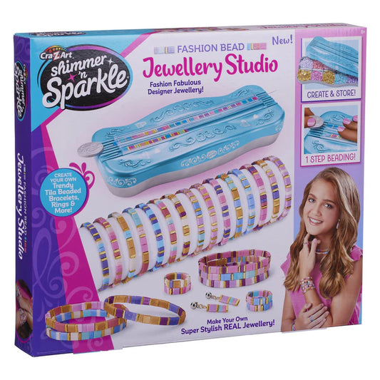 Cra-Z-Art Shimmer N Sparkle Dots & Dashes Tila Bead Bracelet Studio