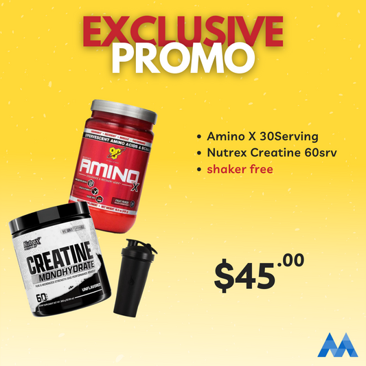 Amino X + Nutrex Creatine & Free Shaker