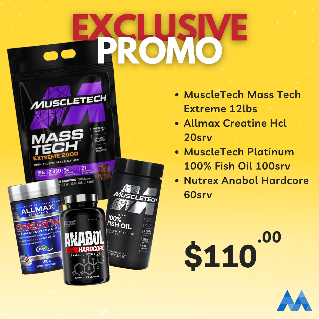 Masstech + Anabol Hardcore + Creatine + FishOil