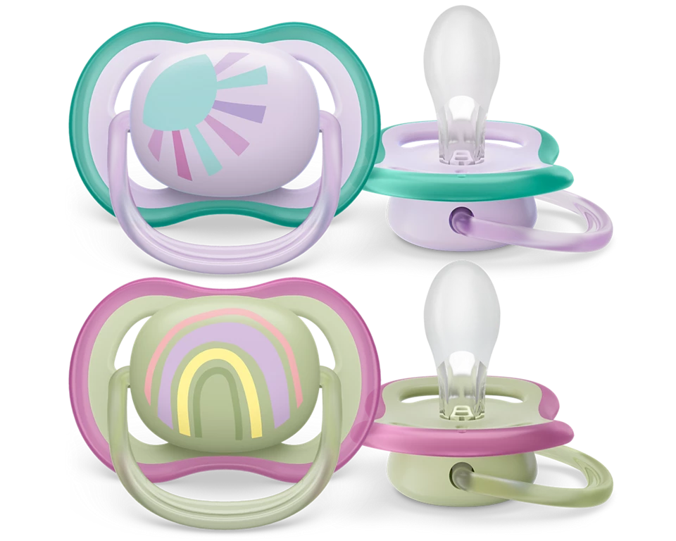 Avent Ultra Air 2x Light, Breathable Baby Soothers 0-6M