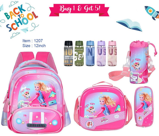 Character Backpack 30cm 5pcs Set