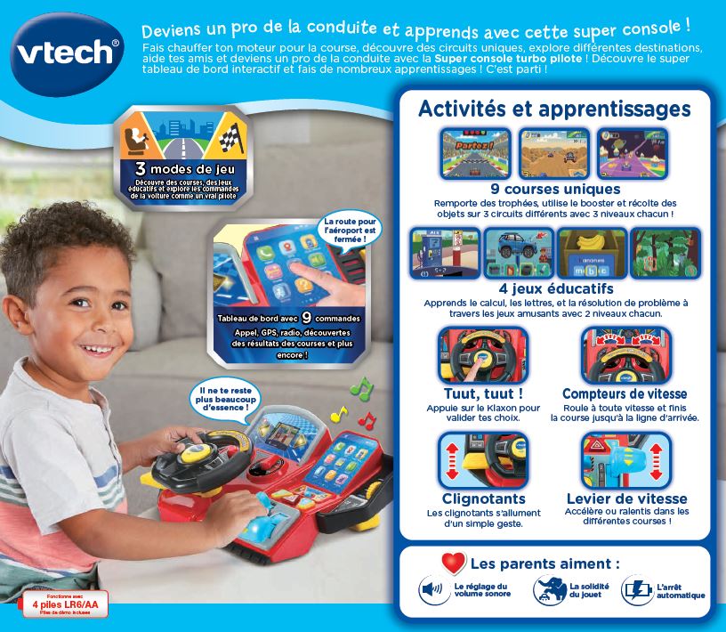 VTECH - SUPER CONSOLE TURBO PILOTE