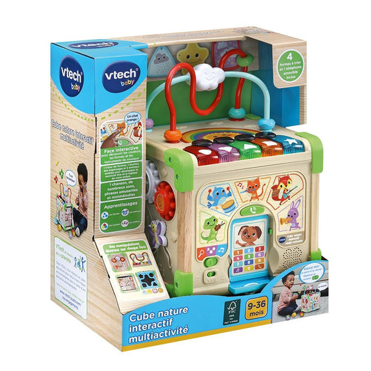 Vtech- Cube Nature Interactif Multi Activité, Cube d’Activités Bébé