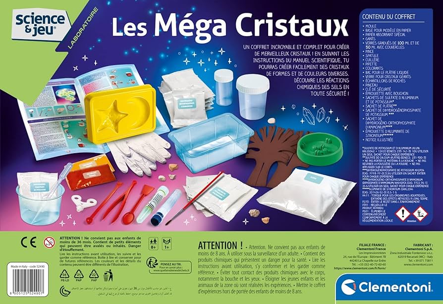 Clementoni  - Science et jeu laboratoire, Les méga cristaux