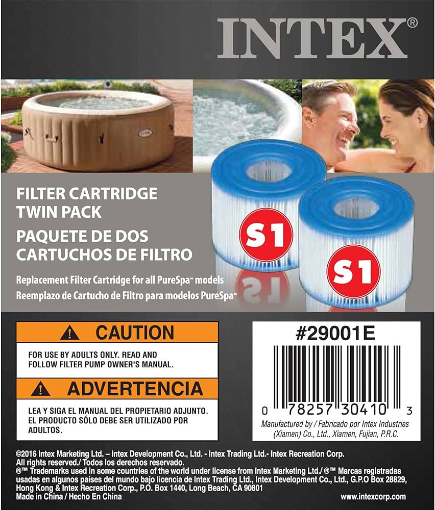Intex Type S1 Pool Spa Hot Tub Filter Replacement Cartridges (6 Filters)