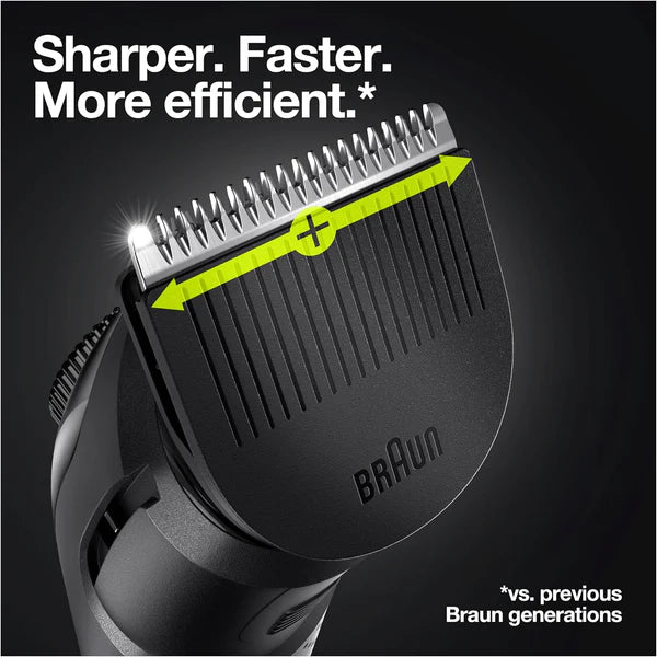 BRAUN BeardTrimmer Series 3 Hair Clipper & Lifetime Sharp Blades