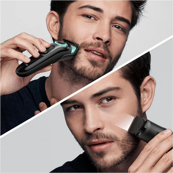 BRAUN BeardTrimmer Series 3 Hair Clipper & Lifetime Sharp Blades