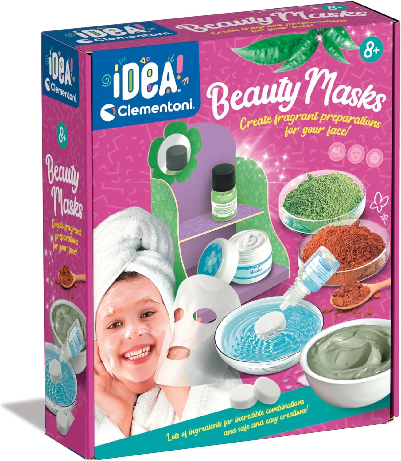 Clementoni- Idea Mask: Create Your Own Natural Beauty Science Kit for Girls