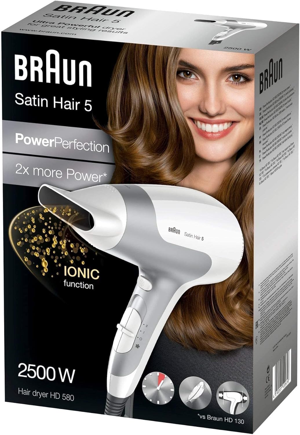 Braun Satin Hair 5 Power Perfection dryer – Ionic, Lightweight