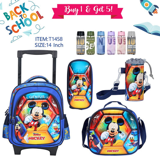 Trolley Character Backpack 36cm 5pcs Set