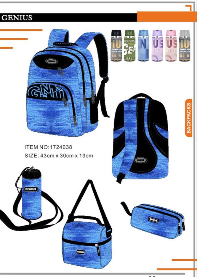 Backpack 43cm 5pcs Set