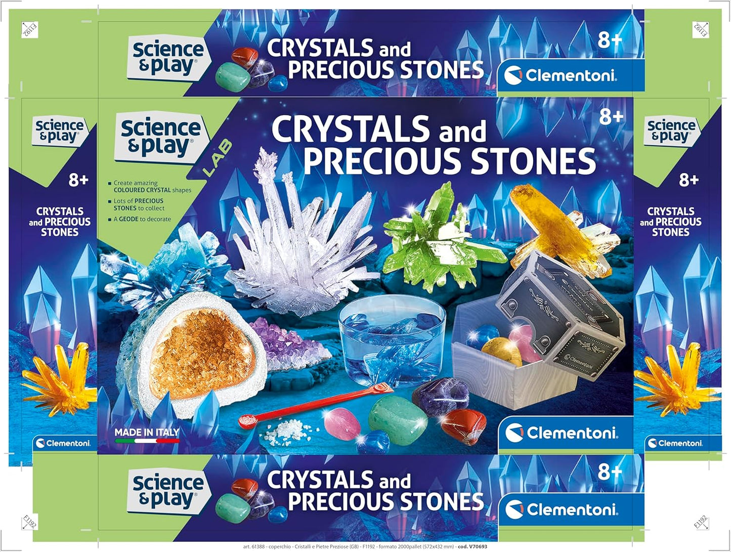 Clementoni - Science & Play Lab - Giant Crystals and Precious Stones