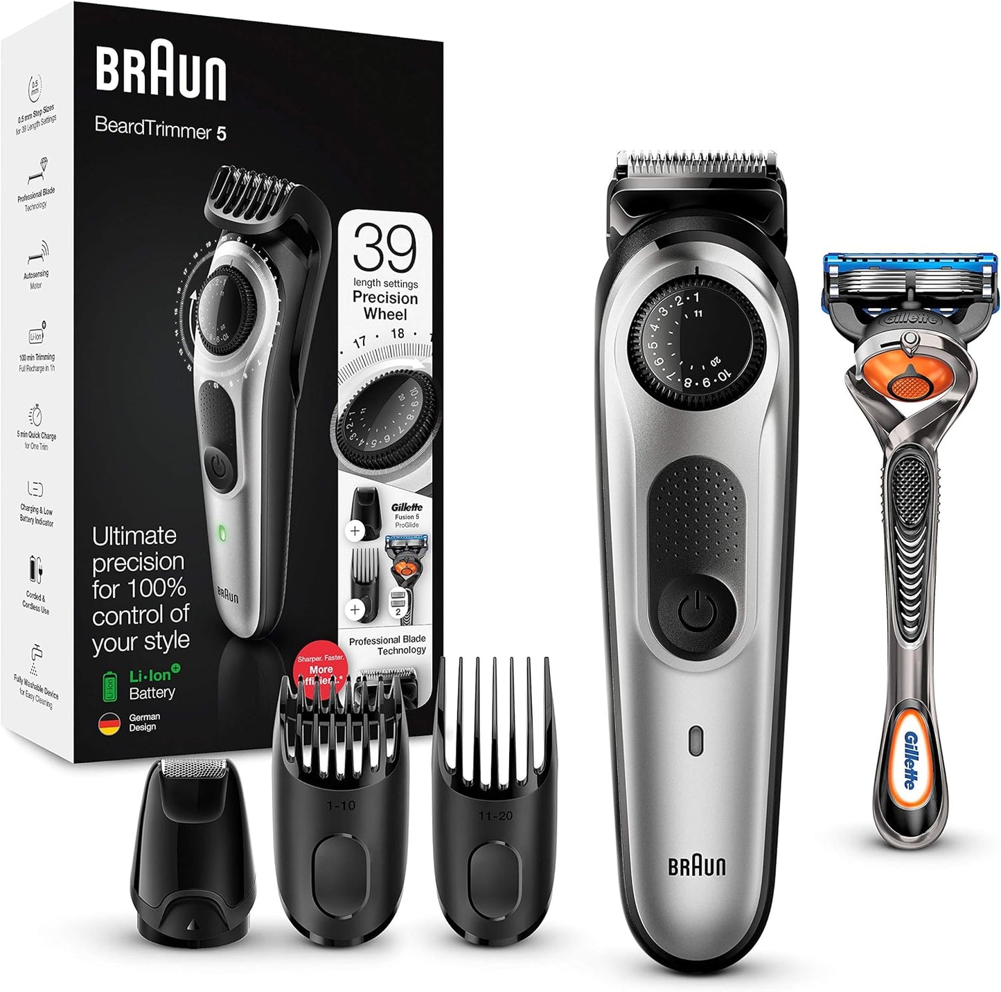 Braun Value Beard Trimmer Washable Set with Metal Blades