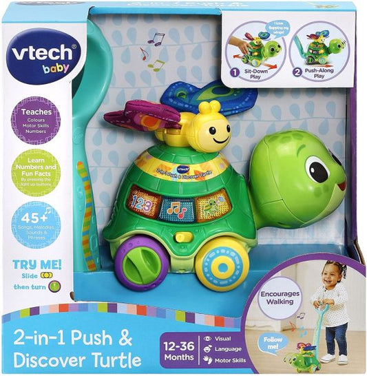 Vtech Baby 2-in-1 Push & Discover Turtle