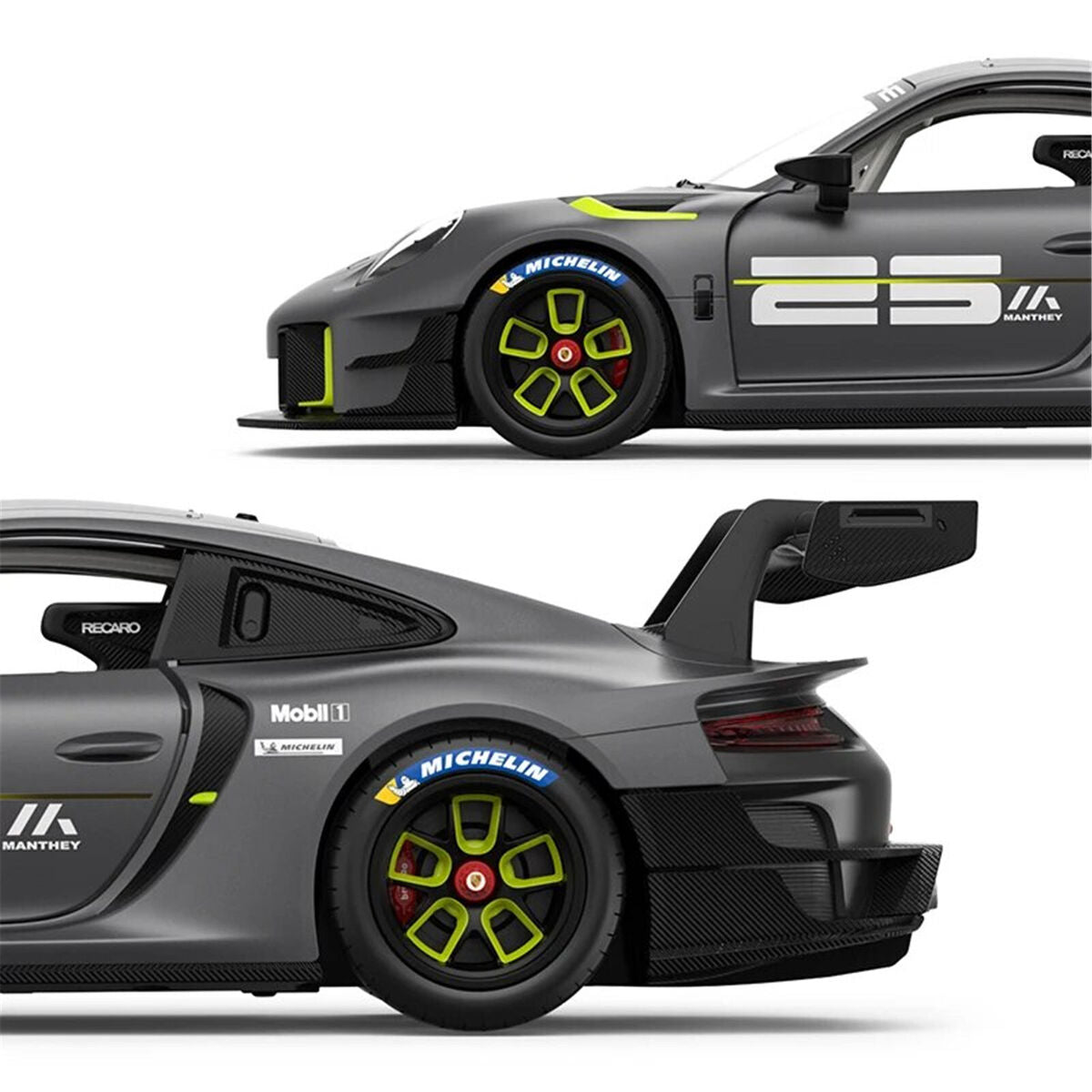 Rastar 1:14 Grey Porsche 911 GT2 RS Clubsport 25 Remote Car