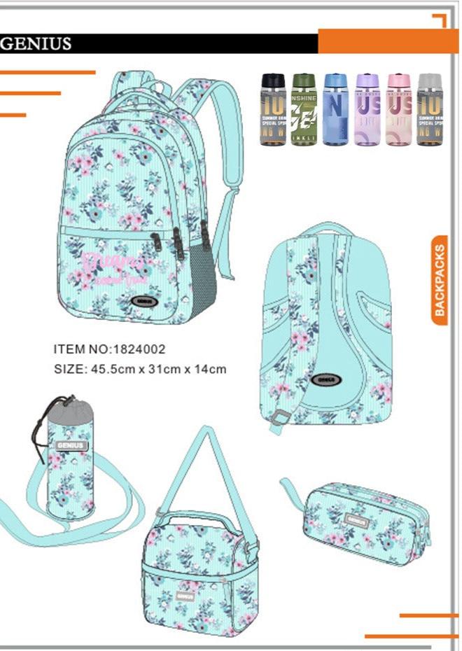 Backpack 45.5cm 5pcs Set