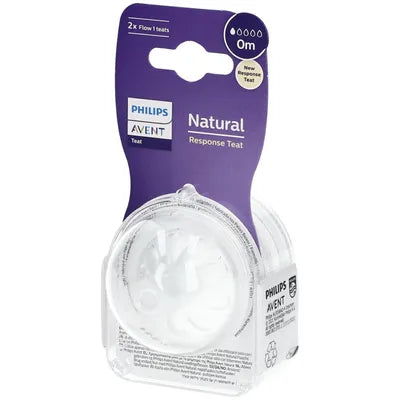 Avent Natural Response Nipple First Flow 1 Hole 0m+