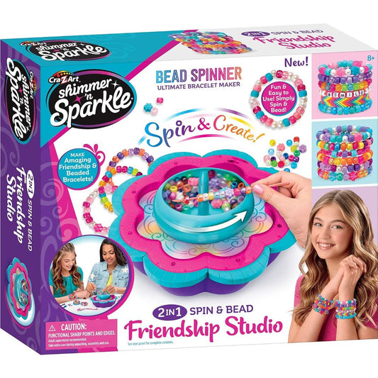 Cra-Z-Art Shimmer ‘N Sparkle 2-in-1 Spin & Bead, Bracelet Maker