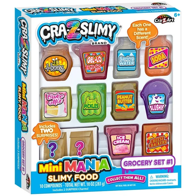 Cra-Z-Slimy: Mini Mania Slimy Food Grocery Set