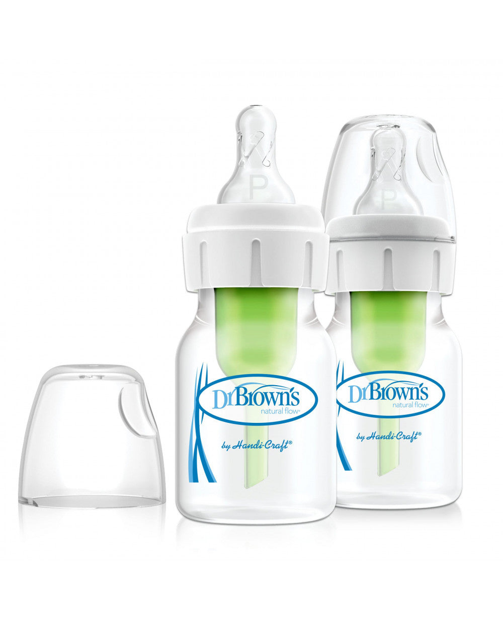 Dr. Brown's 2 oz/60 ml PP Options+ Narrow Bottle, 2-Pack with Preemie Nipple