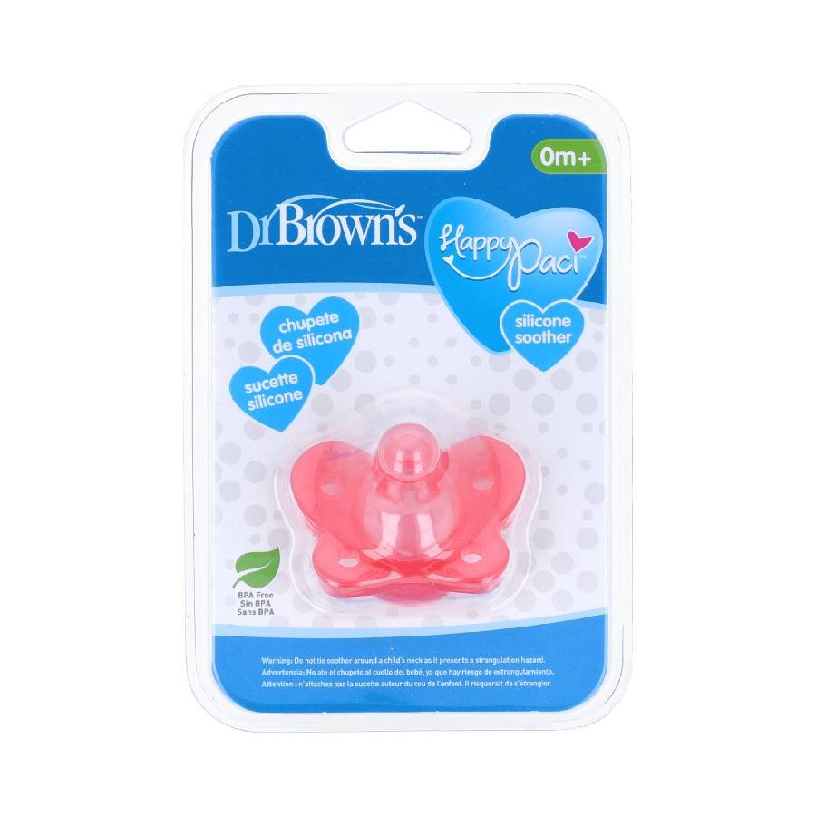 Dr. Brown's Happy Paci Silicone One-Piece Soother, 0-6M