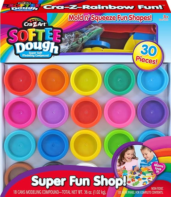 Cra-Z-Art Super Rainbow Softee Dough Color Pack Set