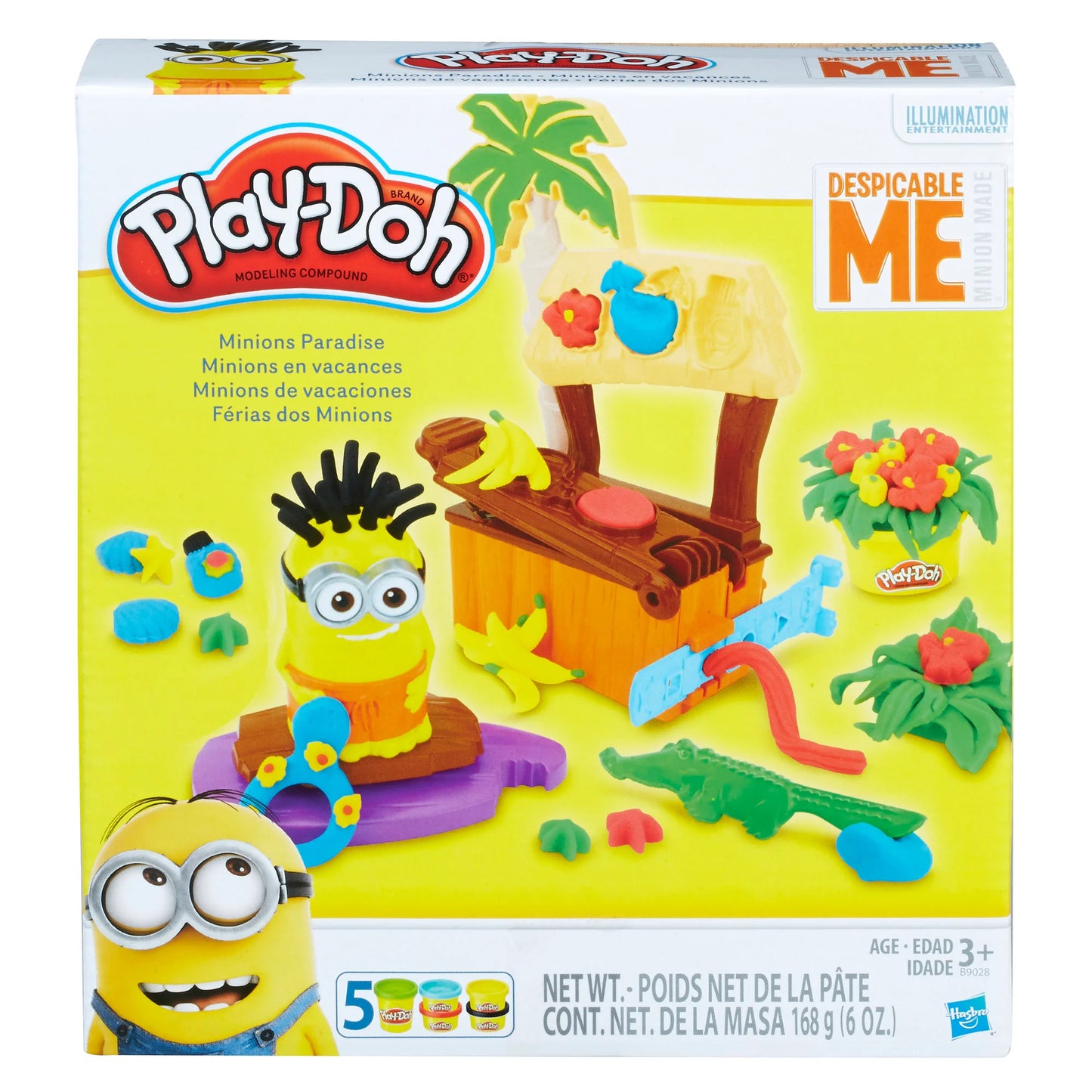 Hasbro Playdoh Despicable Me Minions Paradise Set with 5 Cans of Dough