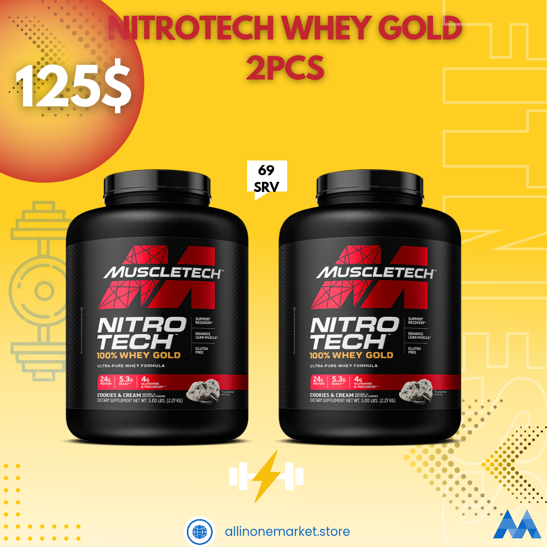 MuscleTech Nitrotech 100% Whey Gold 2pcs