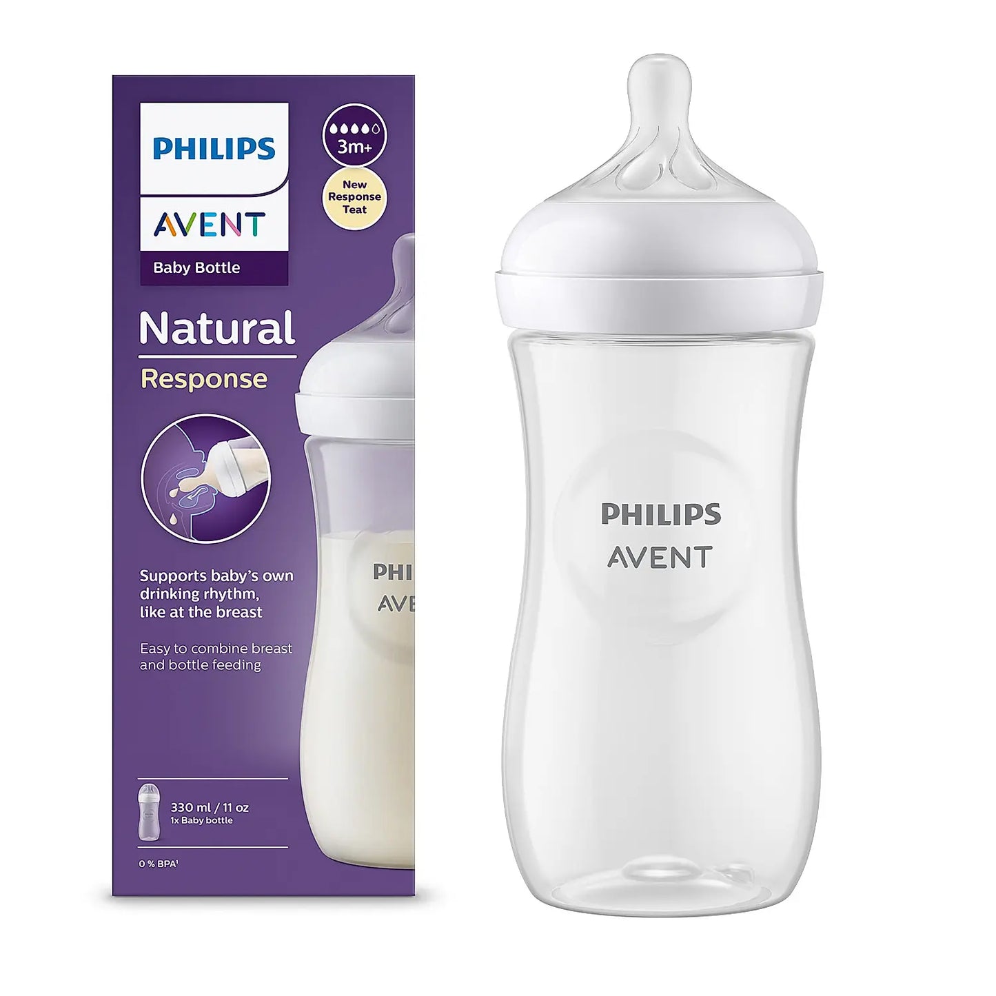 Avent Natural Feeding Bottle 3m+ 330ml