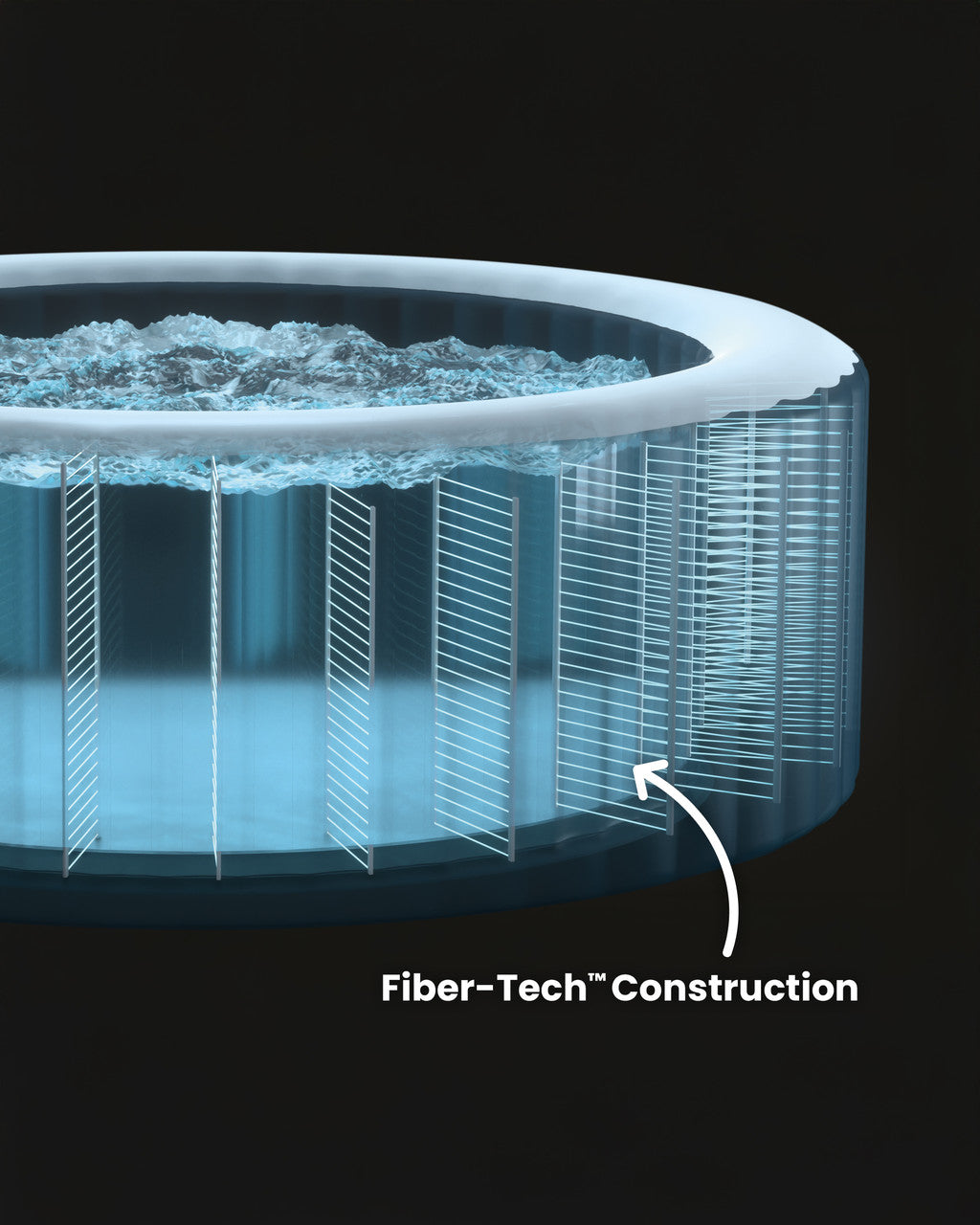 Intex 6-Person Greywood Deluxe Round Bubble Spa Set 216x71cm