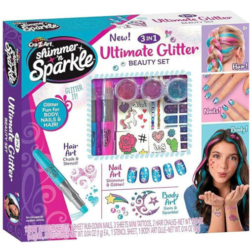 Cra-Z-Art Shimmer ‘N Sparkle 3-in-1 Ultimate Glitter Beauty Set