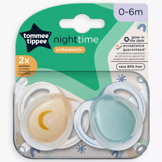 Tommee Tippee 0-6m Nighttime Soothers Pacifiers