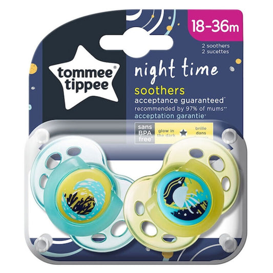 Tommee Tippee 18-36m Night Time Soothers Pacifiers