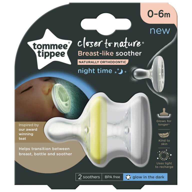 Tommee Tippee 0-6m Night Time Breast Like Soothers