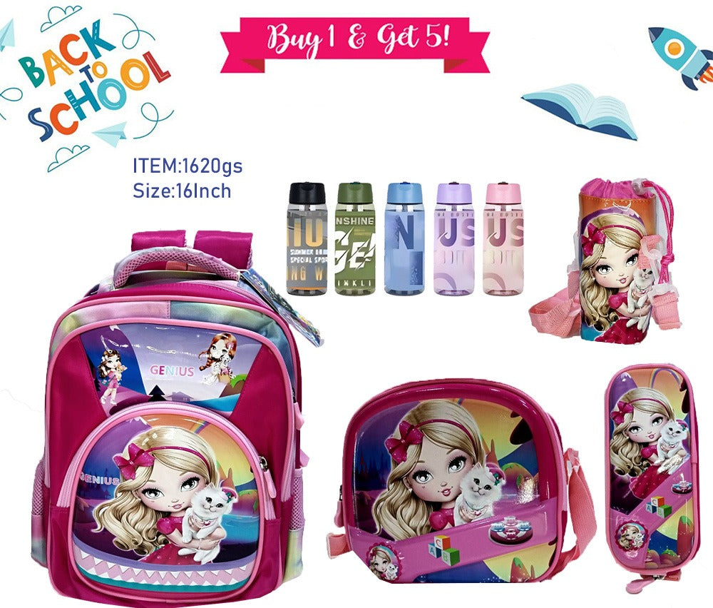 Character Backpack 41cm 5pcs Set