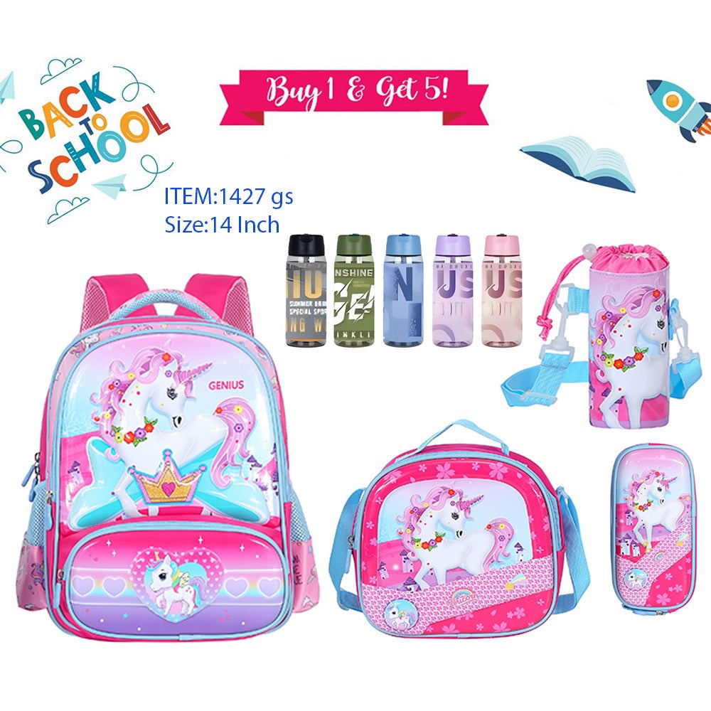 Character Backpack 36cm 5pcs Set