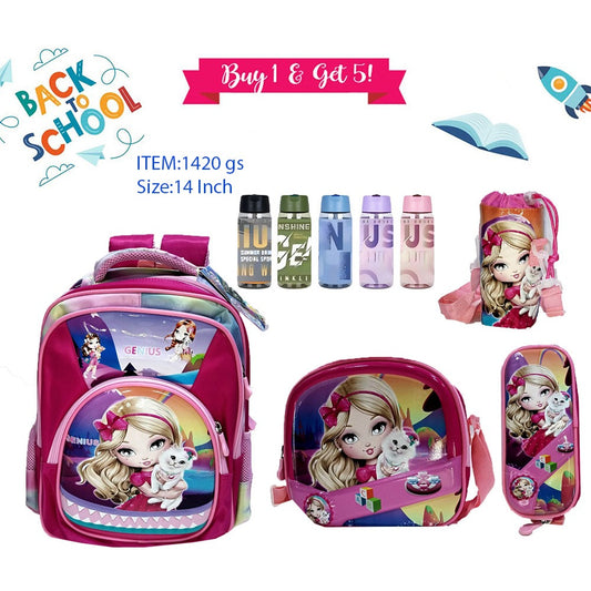 Character Backpack 36cm 5pcs Set