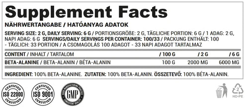 Nutriversum Beta Alanine - 100srv