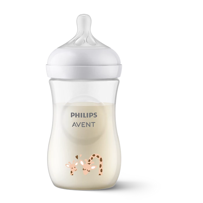 Avent Natural Feeding Bottle with Responsive Dummy Giraffe 260 ml