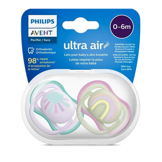 Avent Ultra Air 2x Light, Breathable Baby Soothers 0-6M