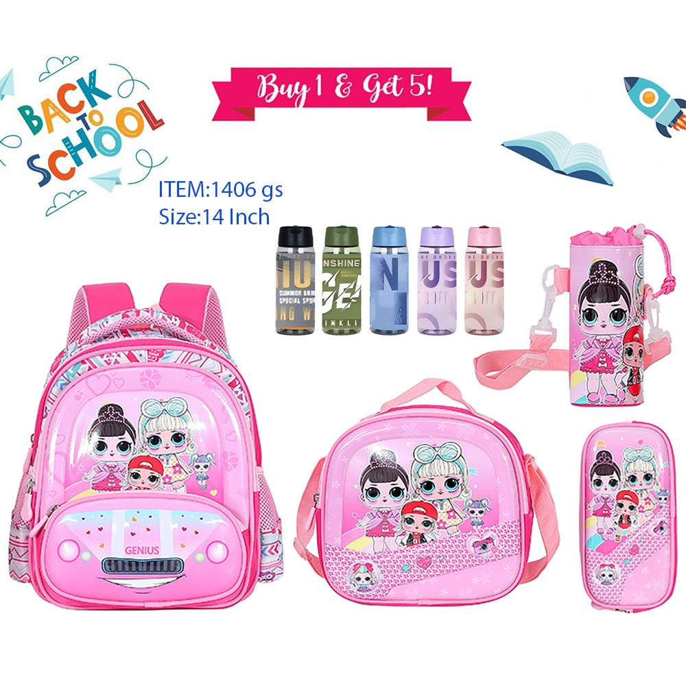 Character Backpack 36cm 5pcs Set